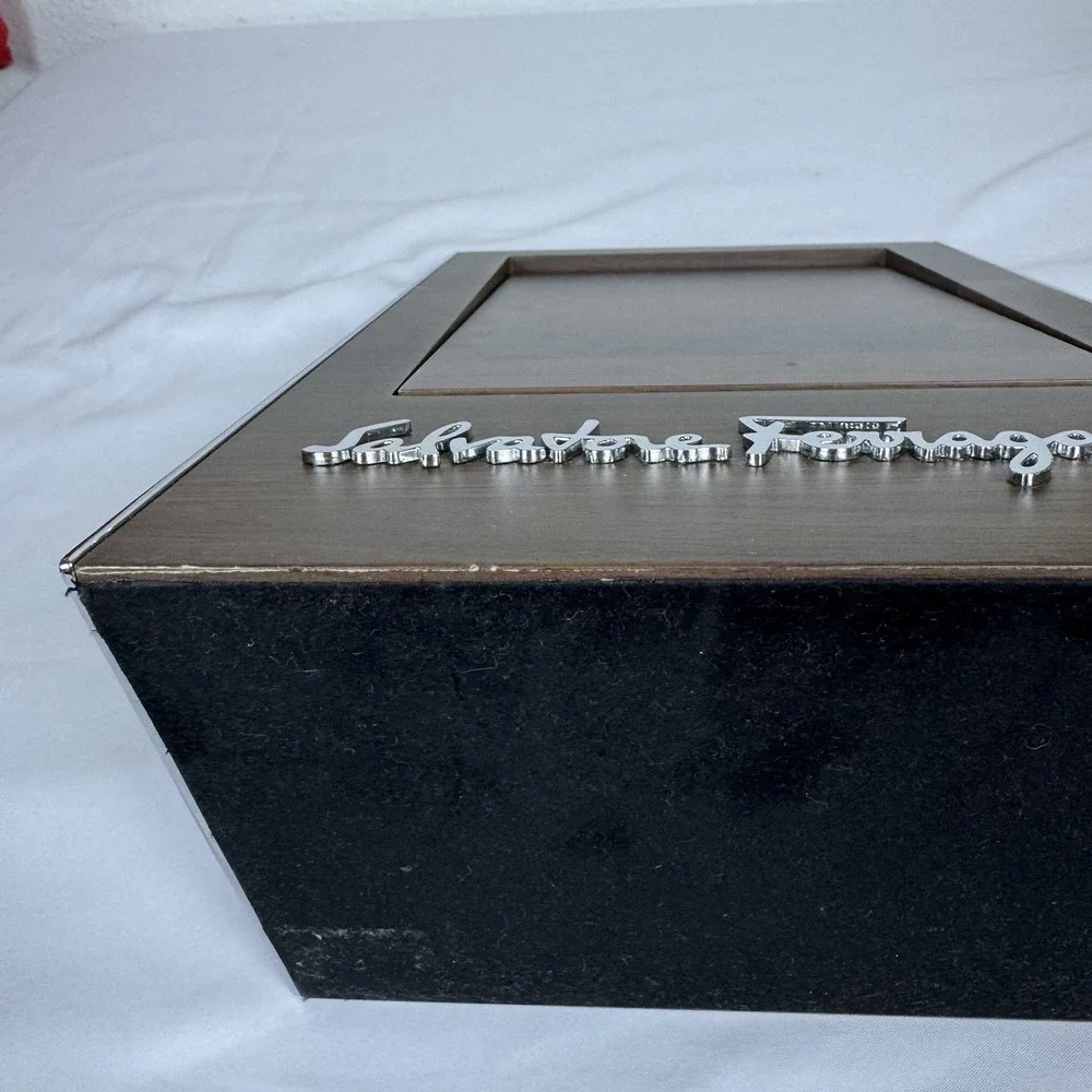 Salvatore Ferragamo Store Display Mirror For Sunglasses Dark Wood Spinning‎